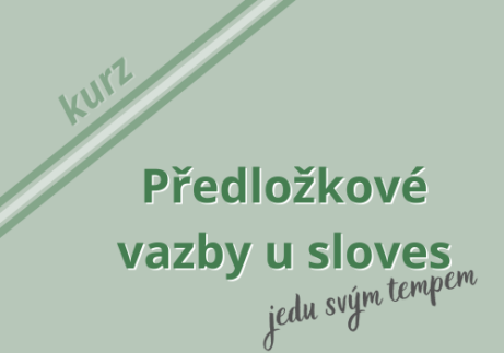 Předložkové vazby u sloves - jedu svým tempem